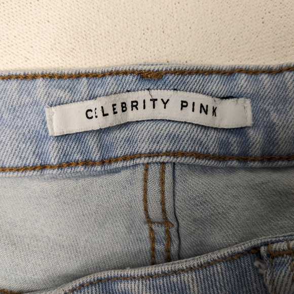Celebrity Pink Denim shorts women's Sz 11/30 distressed High Rise Z-1 - Picture 3 of 6